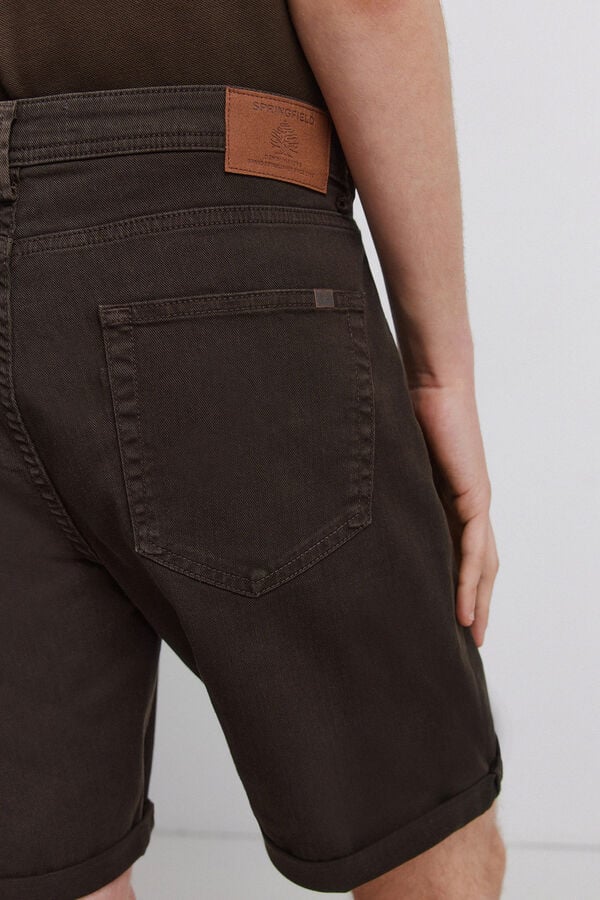 Springfield Bermudas 5 bolsos lavada slim fit cru