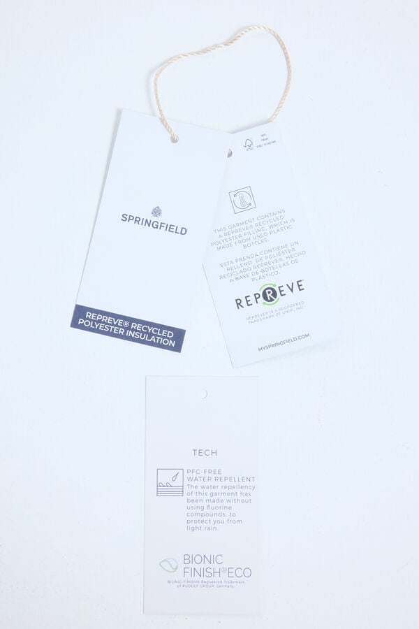 Springfield Blusão de gola de veludo cotelê bege