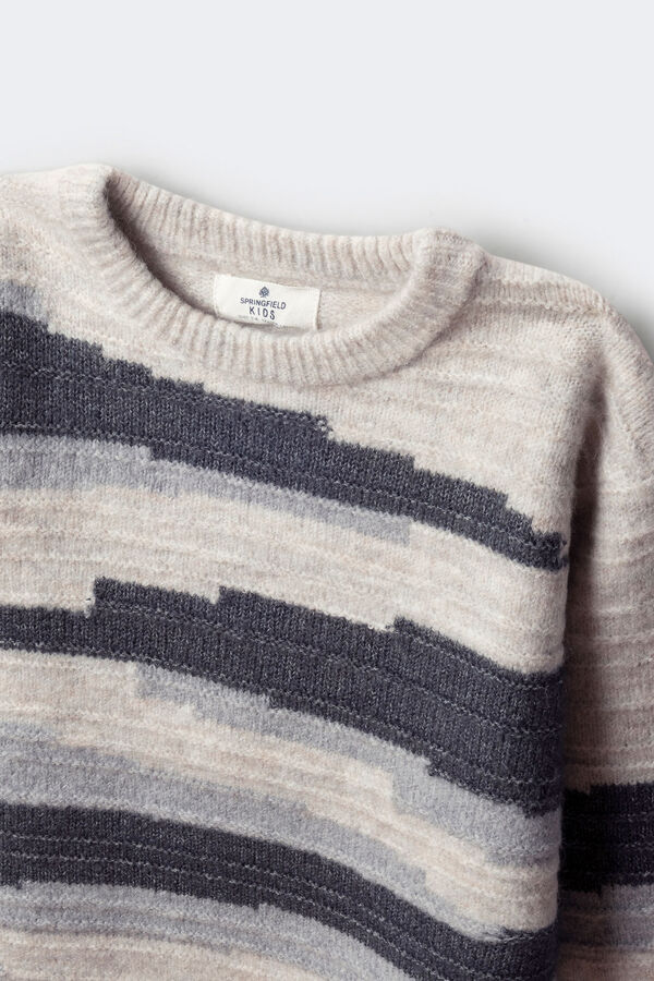 Springfield Kids Camisola com figuras geométricas para meninos azul