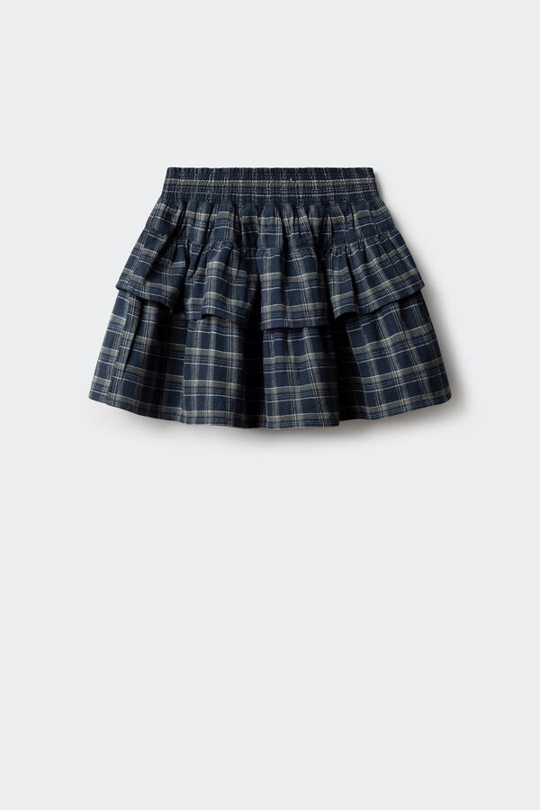 Springfield Kids Girl's plaid skirt with ruffles blue