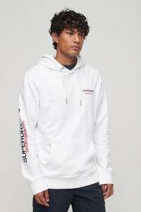 Springfield Sweatshirt folgada com capuz e logótipo da Sportswear branco