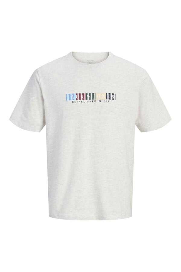 Jack & Jones T-shirt manga curta em algod&atilde;o bege