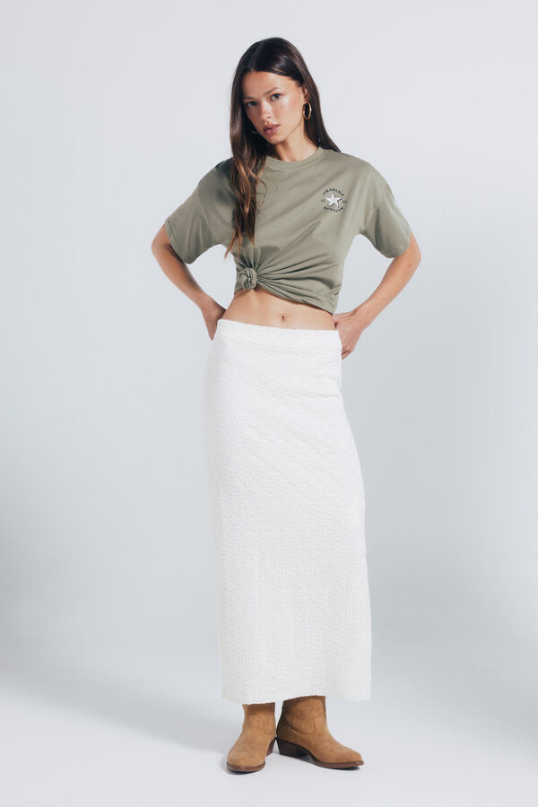 Springfield Camiseta gráfica ocidental bege