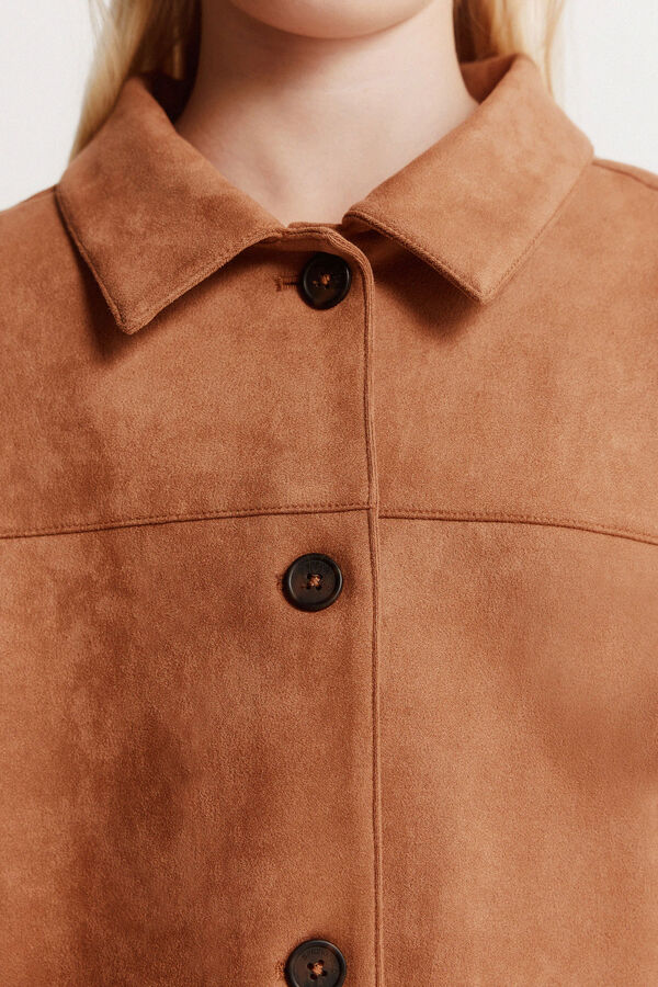 Springfield Kids Casaco para menina em camur&ccedil;a sint&eacute;tica cru