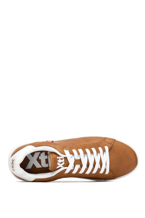 XTI Sapatilha casual com atacadores camel
