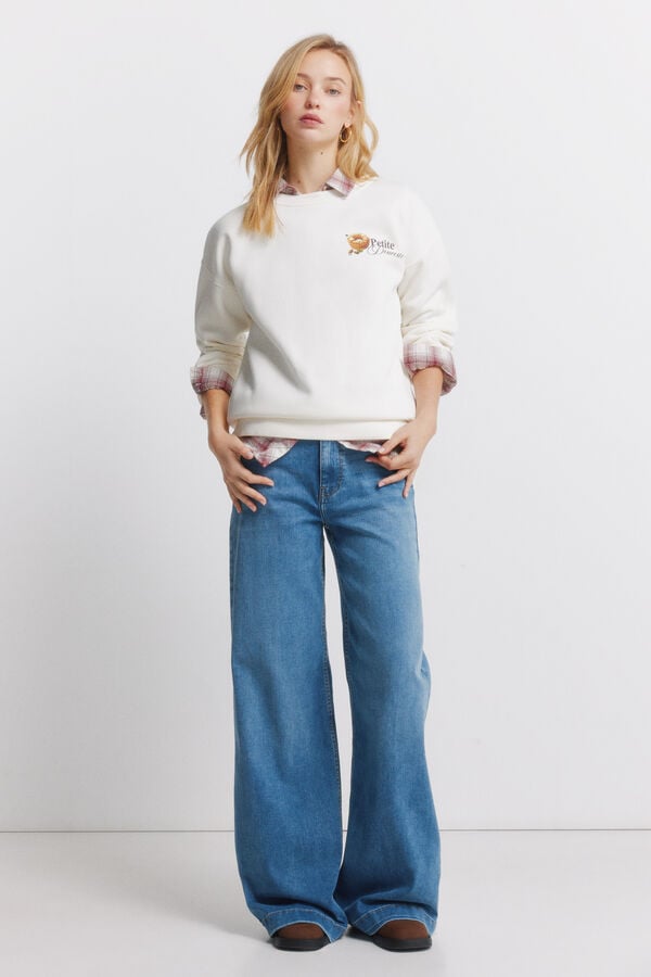 Springfield Sweatshirt Caf&eacute; boheme estampado