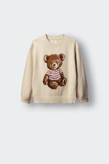 Springfield Kids Camisola urso menina bege