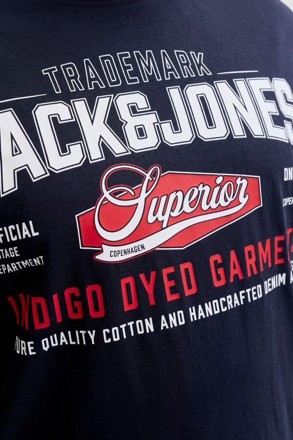 Jack & Jones PLUS T-shirt de manga curta estampada azul