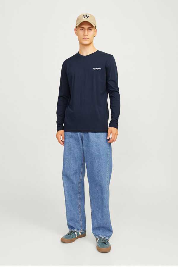 Springfield Standard fit long sleeve t-shirt navy