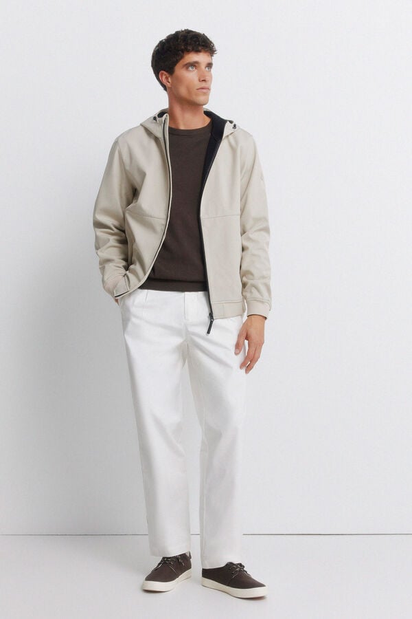 Springfield Jaqueta softshell com capuz. cru