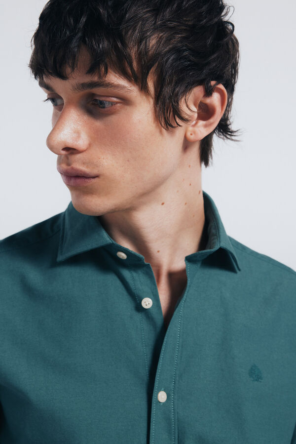 Springfield Camisa Oxford Leve verde