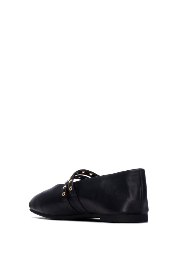 XTI Sabrinas rasas com fivela preto