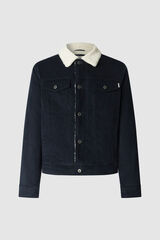 Pepe Jeans Casaco de veludo cotelê azul