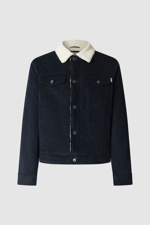 Pepe Jeans Casaco de veludo cotelê azul