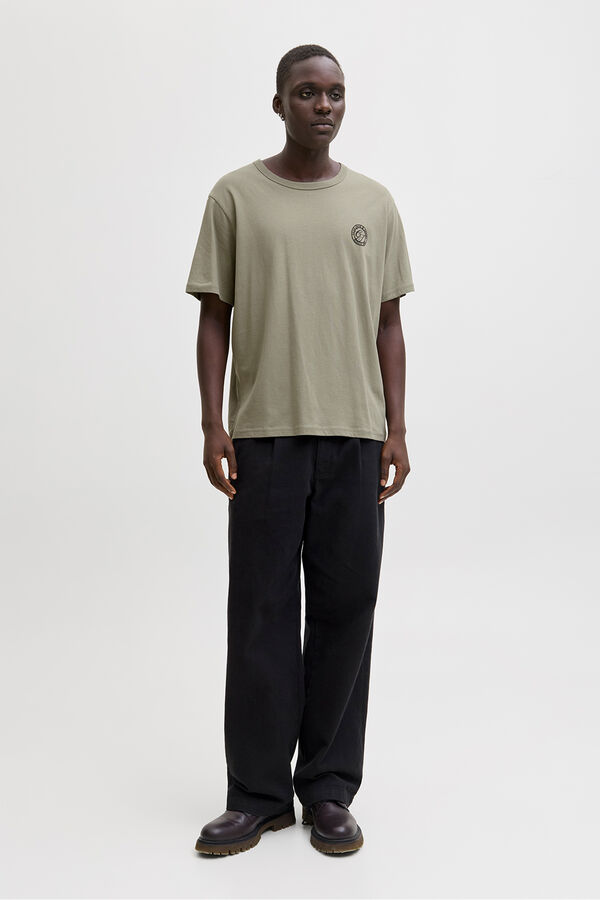 Jack & Jones camiseta b&aacute;sica e descontra&iacute;da cinzento