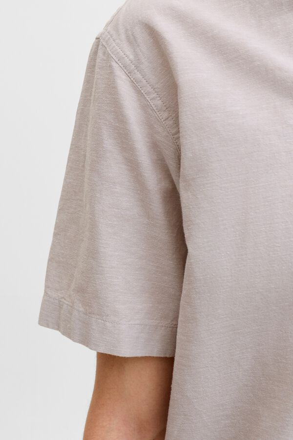 Jack & Jones Camisa regular fit em linho cru