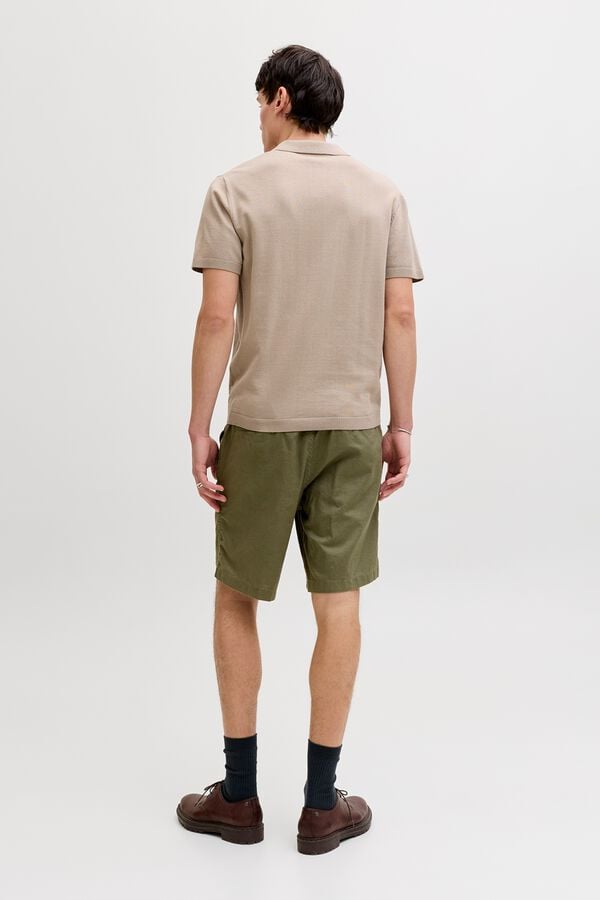 Jack & Jones Polo de malha regular fit em algod&atilde;o cru