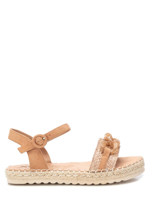 Springfield Beige textile Sra sandal  brown