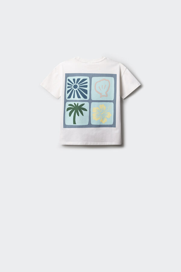 Springfield Kids Camiseta feminina palmeira branco