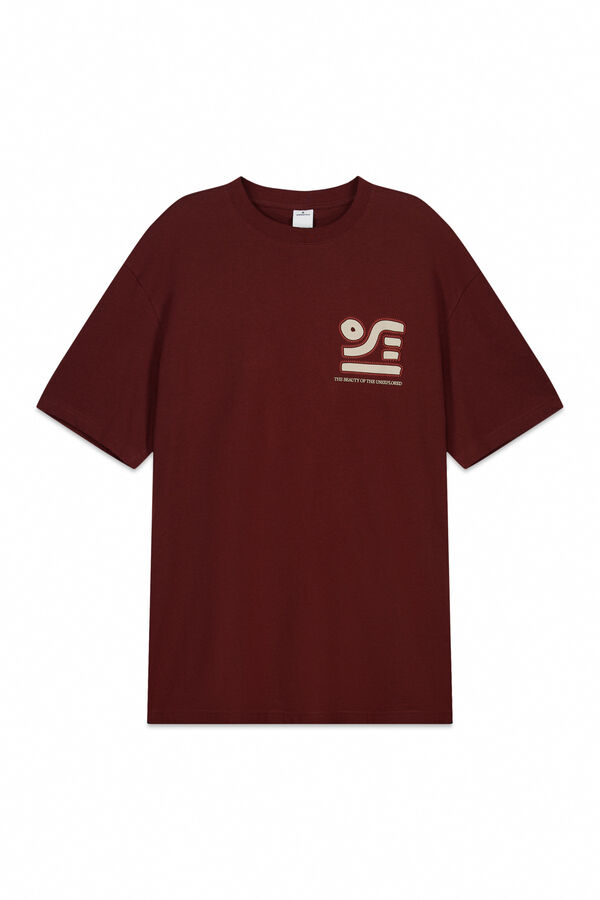 Springfield T-shirt bordado &eacute;tnico castanho