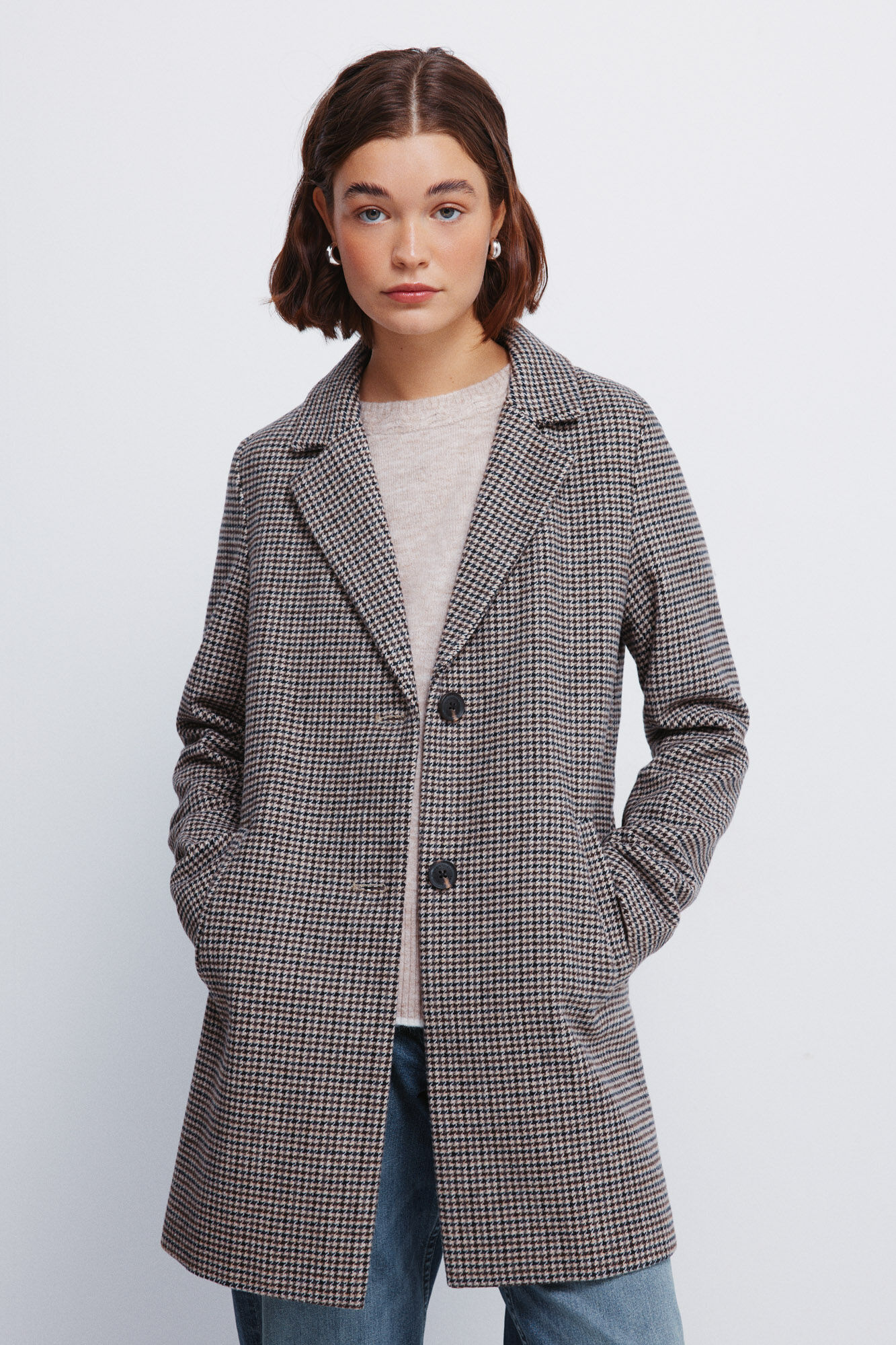 Springfield Abrigo cuadros cuello solapa