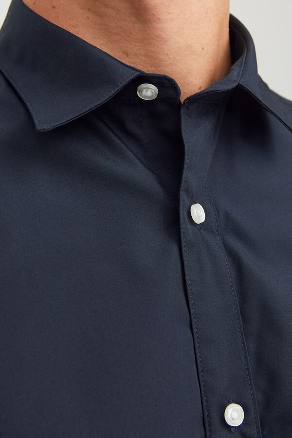 Jack & Jones Camisa slim em popelina azul