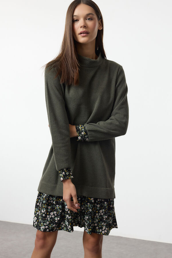 Trendyol Vestido mini de malha verde