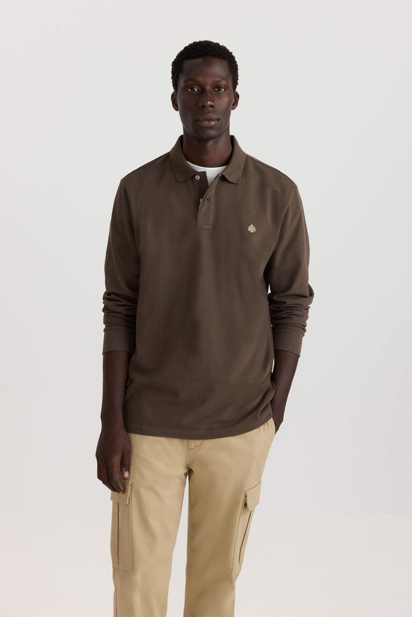 Springfield Polo piqu&eacute; manga comprida regular fit