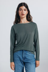 Springfield Camiseta gola lurex Caqui escuro