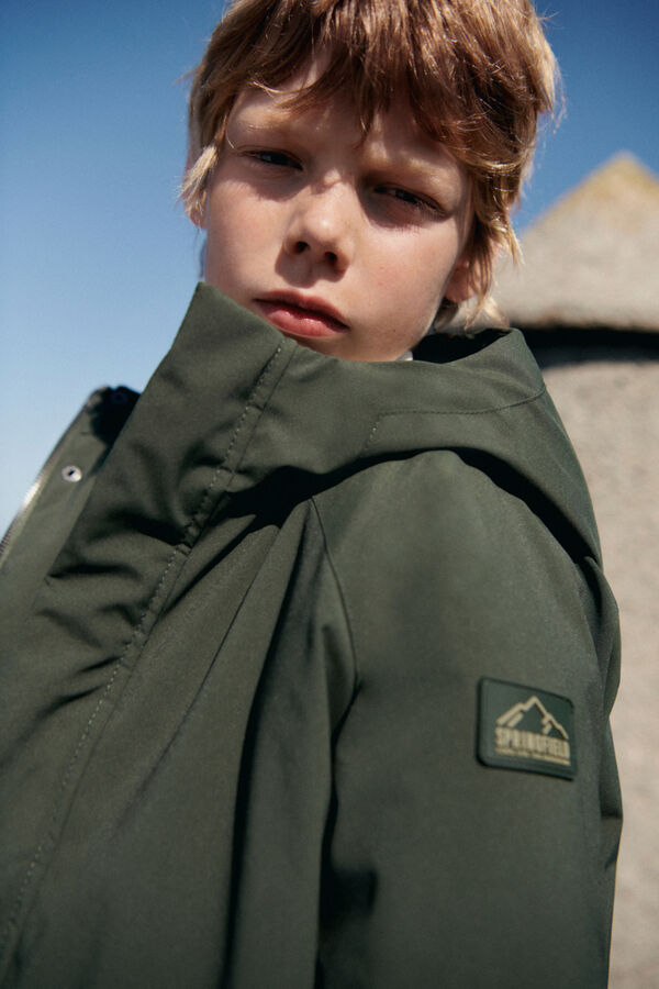 Springfield Kids Parka cinza para criança bege