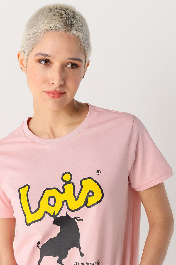 Lois T-shirt manga curta rosa
