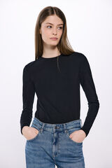 Springfield Camiseta justa de algod&atilde;o  preto