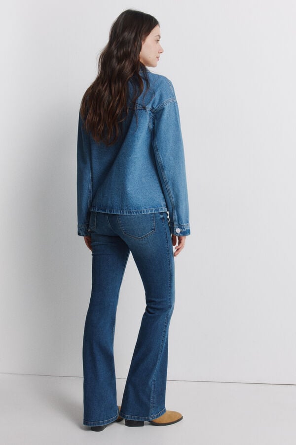 Springfield Jeans cintura m&eacute;dia flare  azul