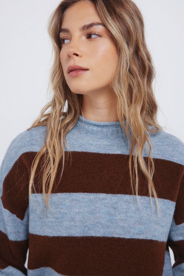 Springfield Camisola riscas largo azul