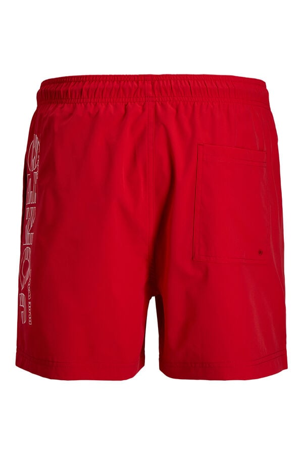 Jack & Jones PLUS Fato de banho regular logo vermelho