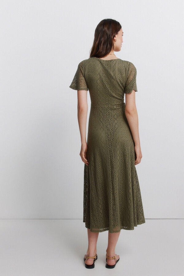 Springfield Vestido midi bordado estampado