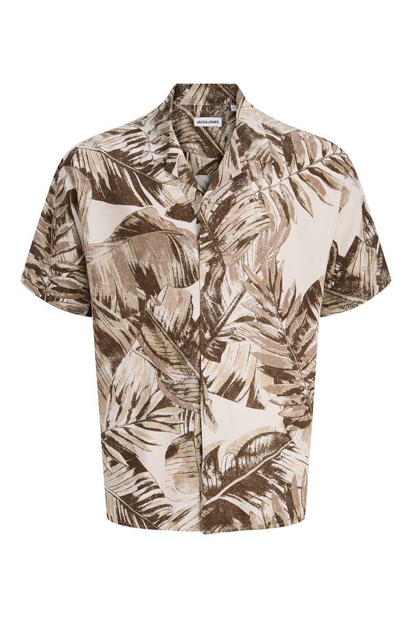 Jack & Jones Camisa relaxed fit em viscose cru