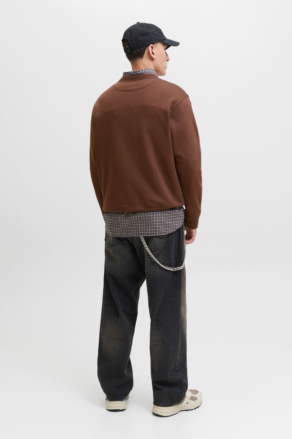 Jack & Jones Sweatshirt original do est&uacute;dio castanho