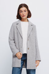 Springfield Casaco sobretudo com gola de lapela cinzento