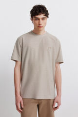 Springfield T-shirt em oxford castanho