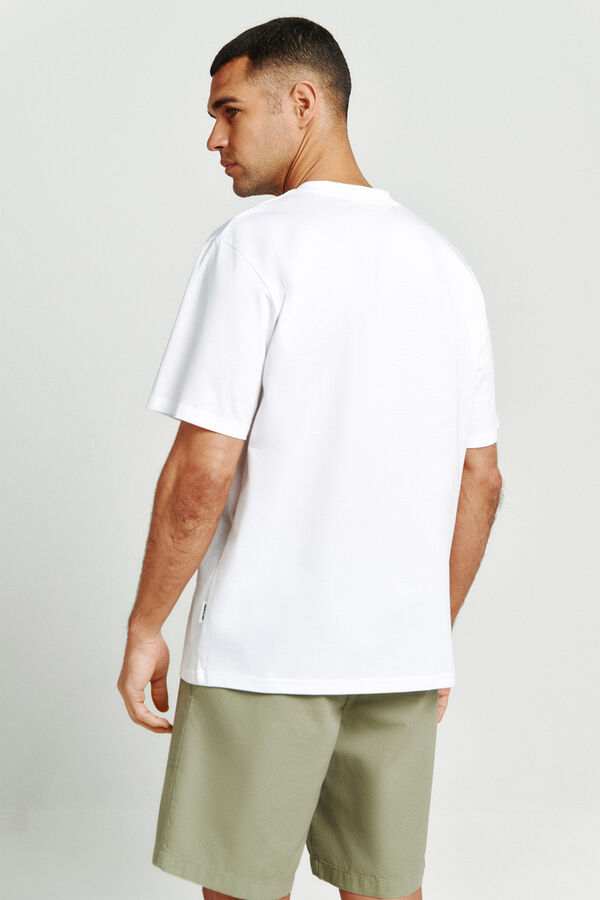 Jack & Jones T-shirt regular fit em algod&atilde;o branco