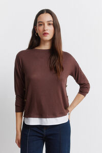 Springfield T-shirt combinada com bot&otilde;es laterais