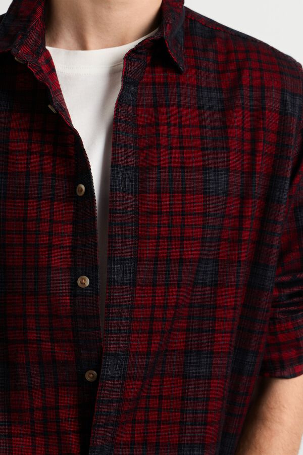 Pepe Jeans Camisa de bombazina de manga comprida estampado