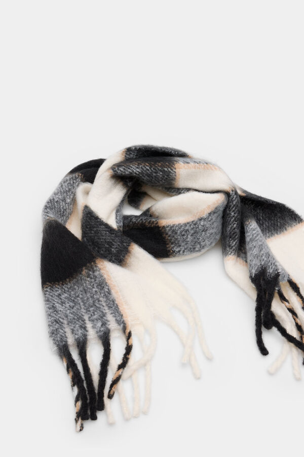 Springfield Checked scarf black