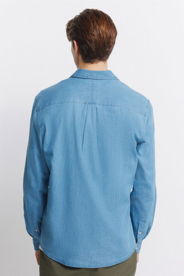 Springfield Camisa de ganga azul