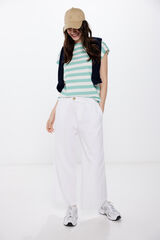 Springfield Lyocell and cotton culottes white