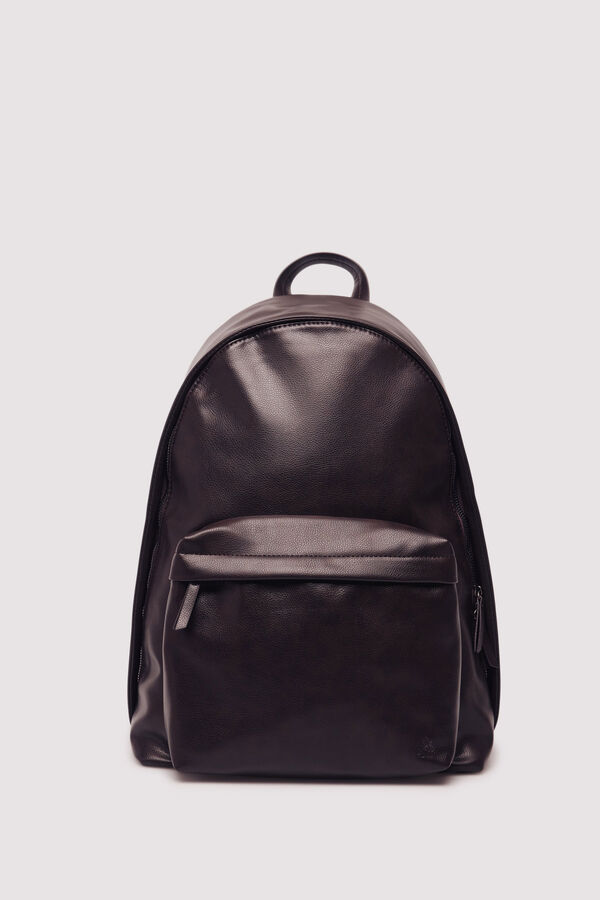 Springfield Mochila casual com efeito pele marrom castanho
