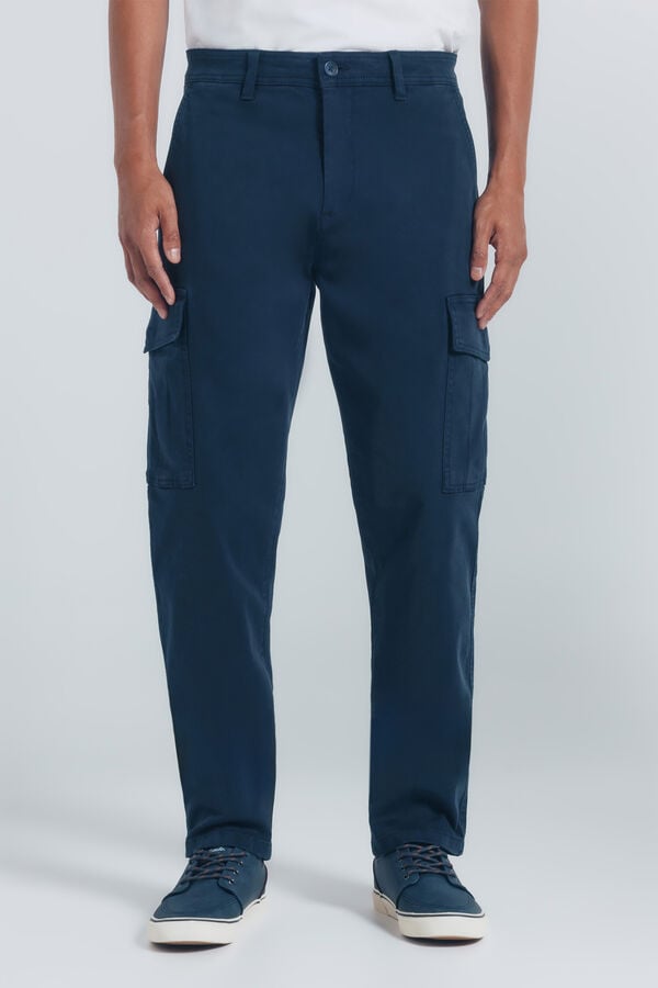 Springfield Calça calça casual slim fit azul