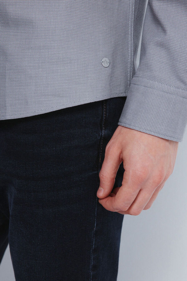 Springfield Camisa social estruturada bicolor cinzento