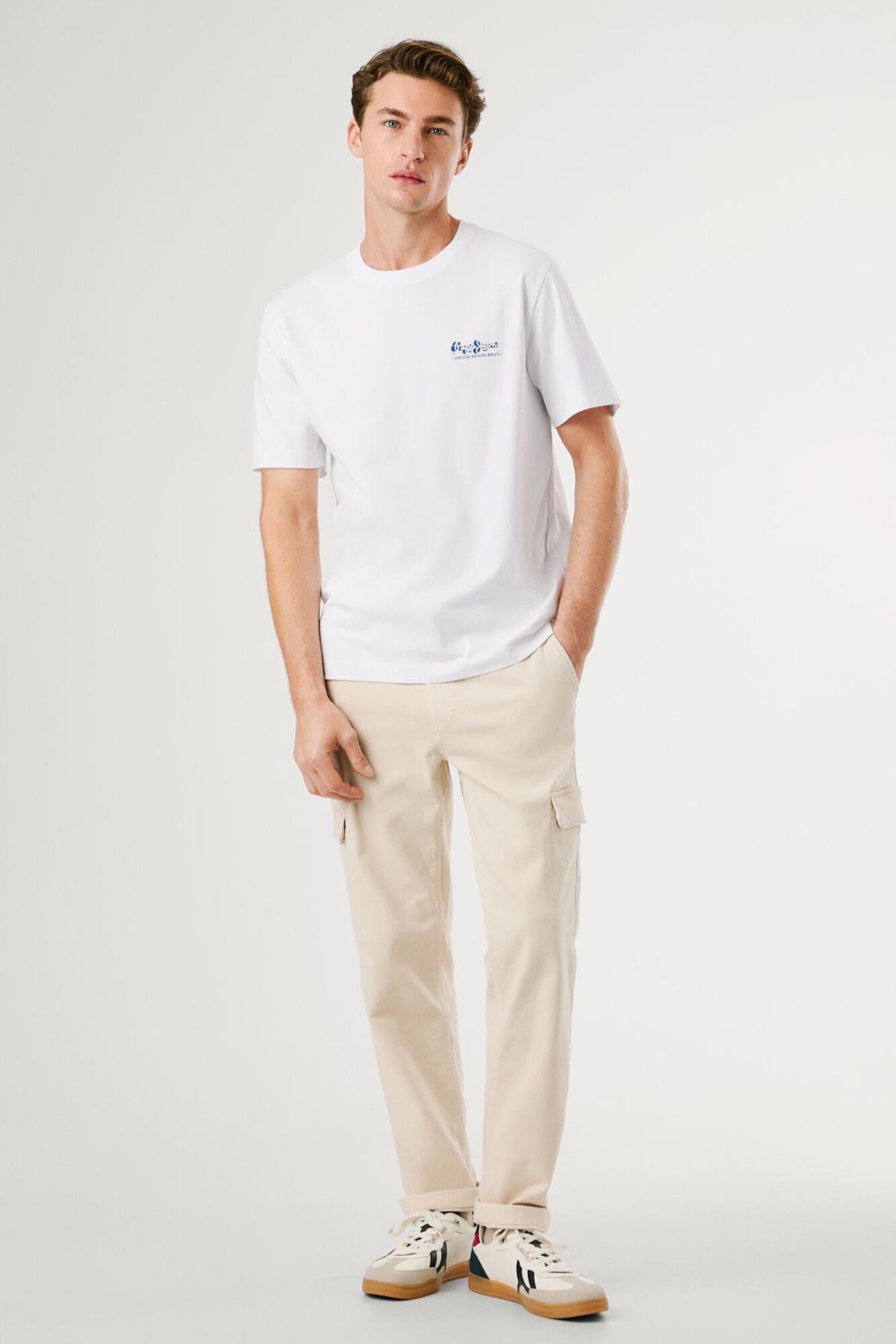 Pepe Jeans Camiseta estampada com logotipo de corte regular